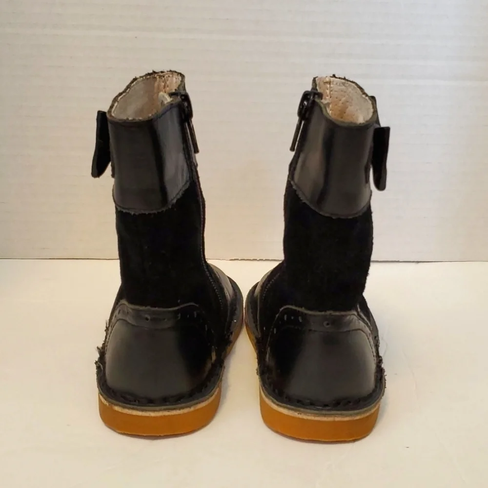 Livie & Luca Black and Brown Kids Boots